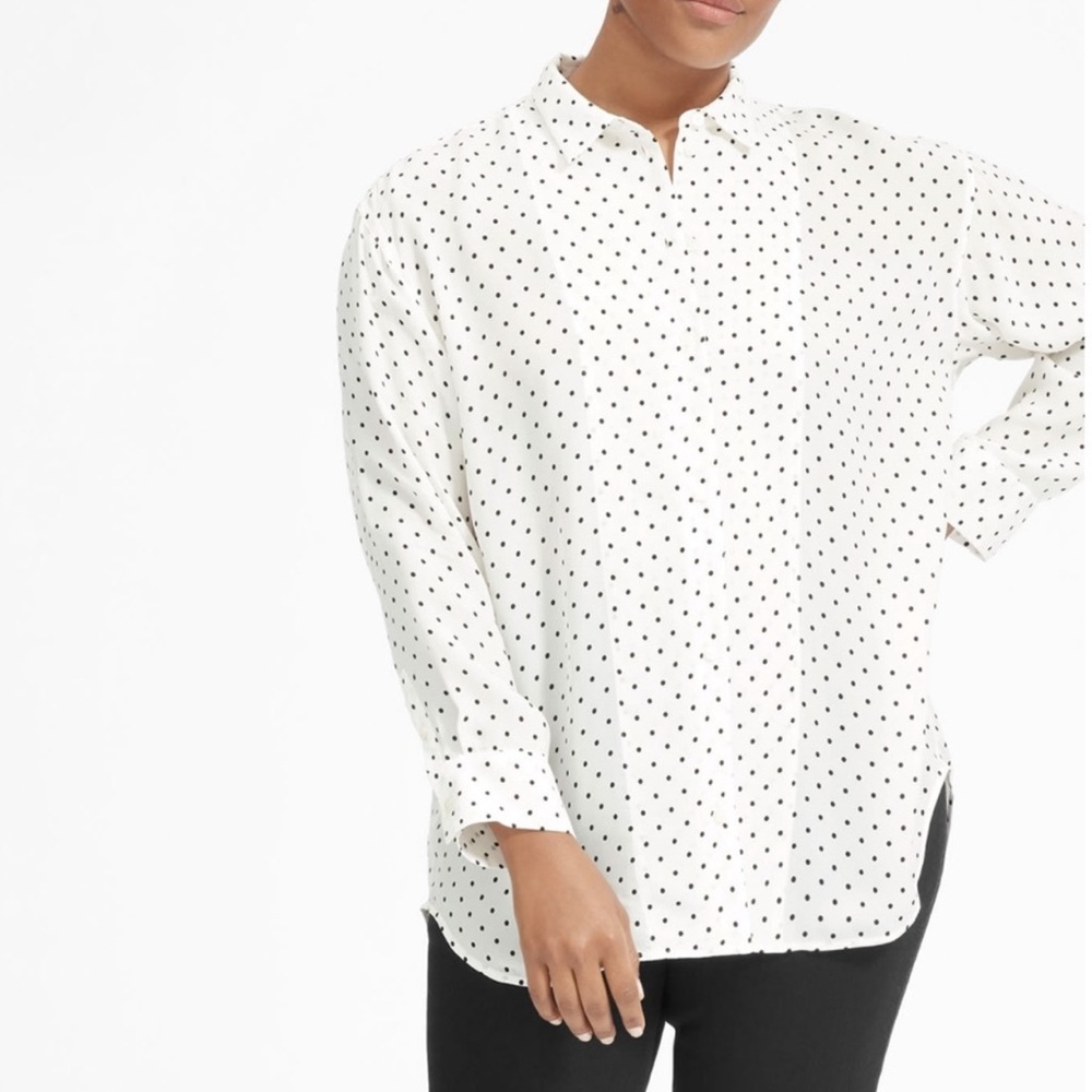 Everlane Oversized Polka Dot Button Down